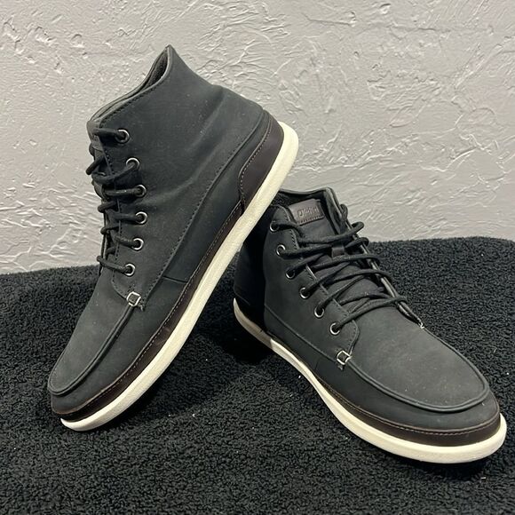🏝️🌊☀️ OLUKAI Nalukai Kapa Boot Sneakers Men Sz 8.5 - Black Textile - PERFECT! - Picture 6 of 11
